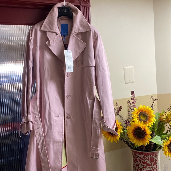 Escada Sport Pink CottonStretch Trench NewWithTags - Picture 1 of 16